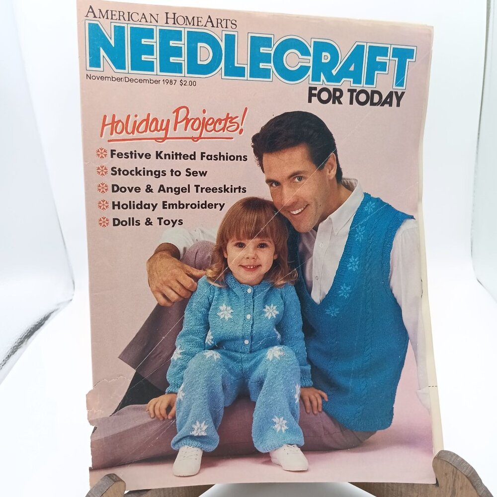 Vintage Craft Patterns Magazine, Needlecraft for Today November December 1987